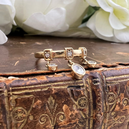 Anello vintage con pendenti mobili