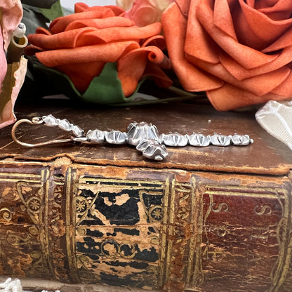 Croce Arlésienne in diamanti, argento e oro con gancio originale