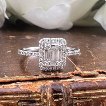 Anello pre loved oro bianco 18 ct e diamanti