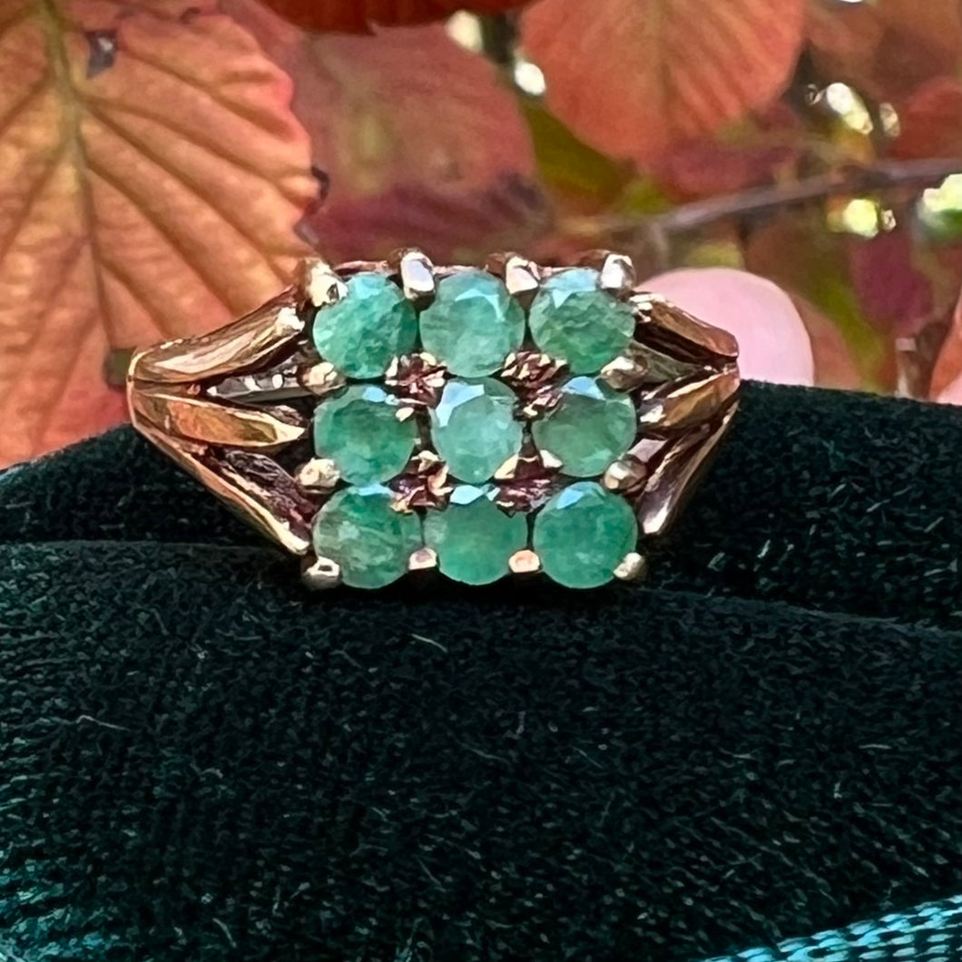Anello anni ‘70 con smeraldi