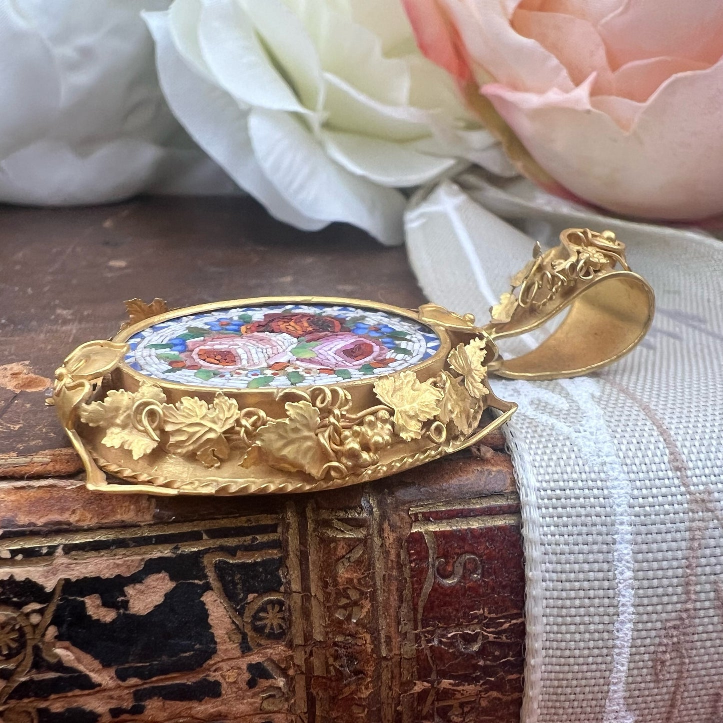 Pendente in oro con Micromosaico - Venezia ‘800