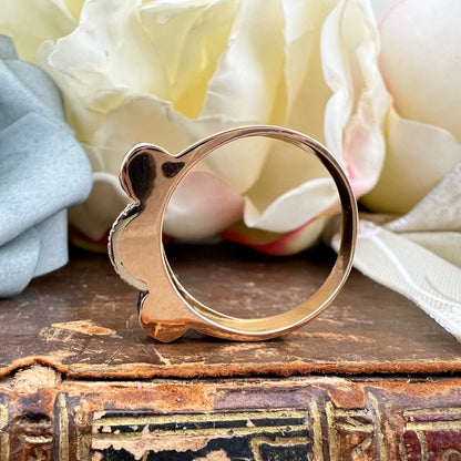 Anello a ponte con zaffiri e diamanti in oro 18 k