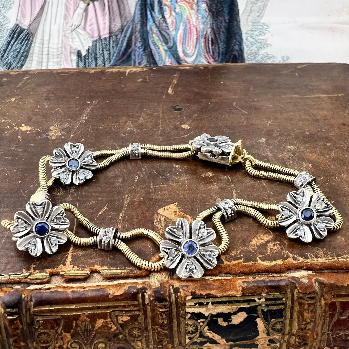 Bracciale Sandi con zaffiri e rose di diamante – Padova, anni ’80