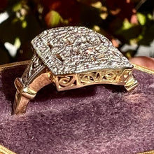 Carica l&#39;immagine nel visualizzatore di Gallery, Anello a pannello con diamanti
