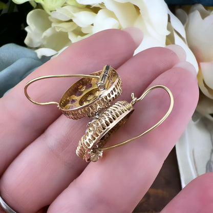 Orecchini a toppa in oro 12k – Primi del ’900