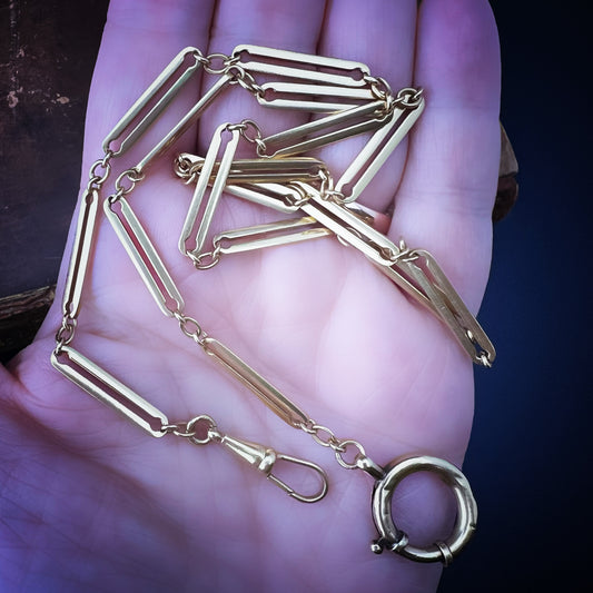 Antike Uhrenkette aus 18-karätigem Gelbgold