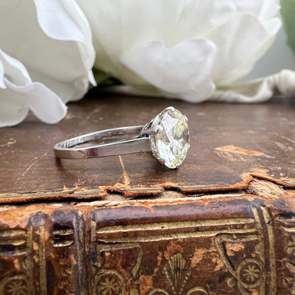 Anello Solitario in Platino con Diamante Naturale 2.30 ct– Italia, 1941 - certificazione IGI HRD