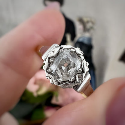 Solitario Art Déco con diamante Old Mine Cut da 0,50 ct, anni ’20