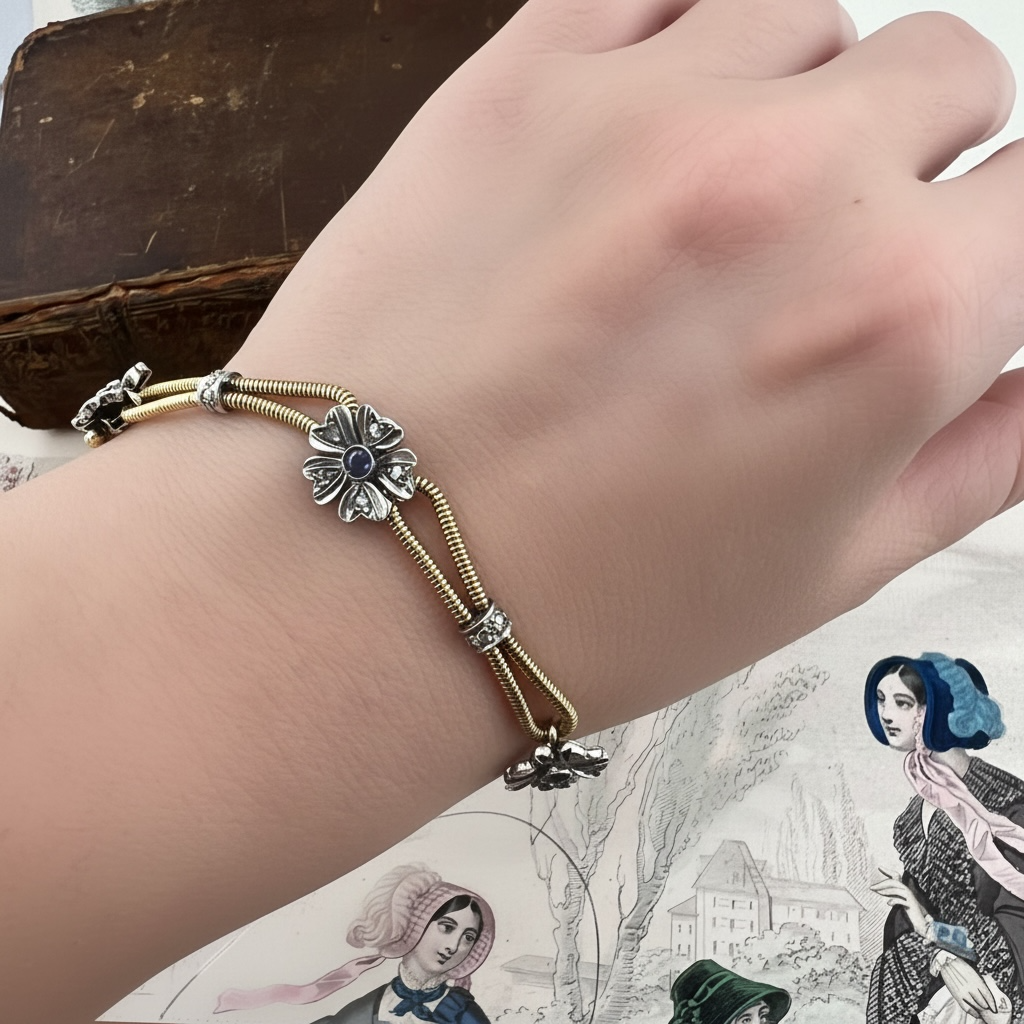 Bracciale Sandi con zaffiri e rose di diamante – Padova, anni ’80