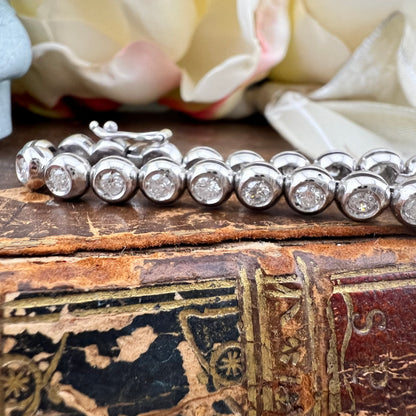 Bracciale tennis oro bianco 18k diamanti 1.50 - 1.60 ct