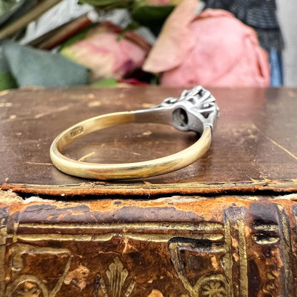 Solitario Art Déco con diamante Old Mine Cut da 0,50 ct, anni ’20