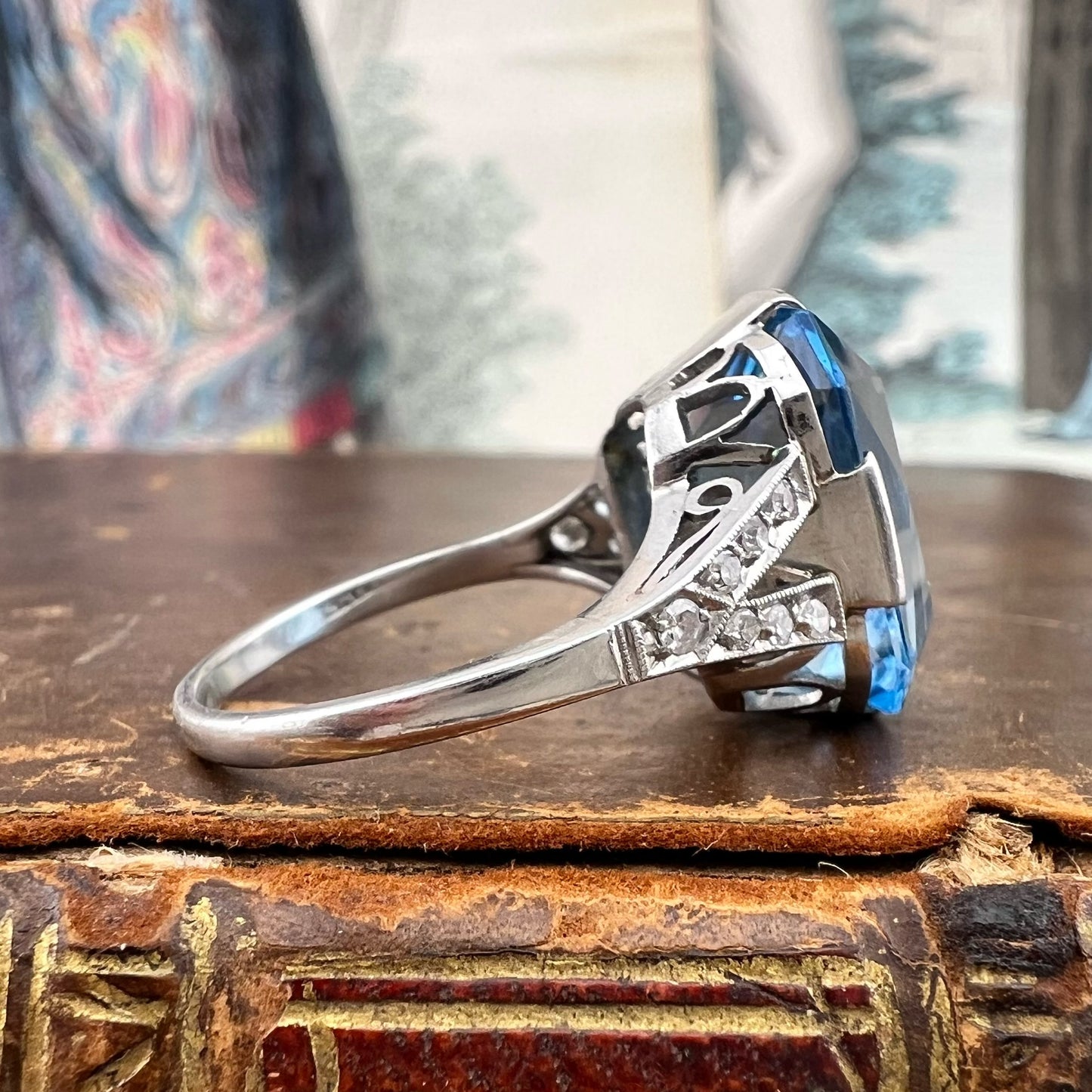 Anello Art Déco con acquamarina – Europa, circa 1930