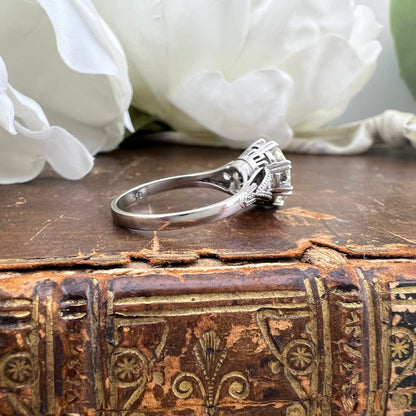 Anello solitario primi ‘900 in platino con diamante 2.70 ct certificato IGI/HRD – Gioiello antico originale