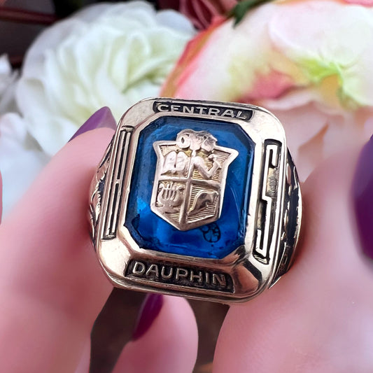 Anello in oro 10 k Class Ring Central Dauphin High School 1969