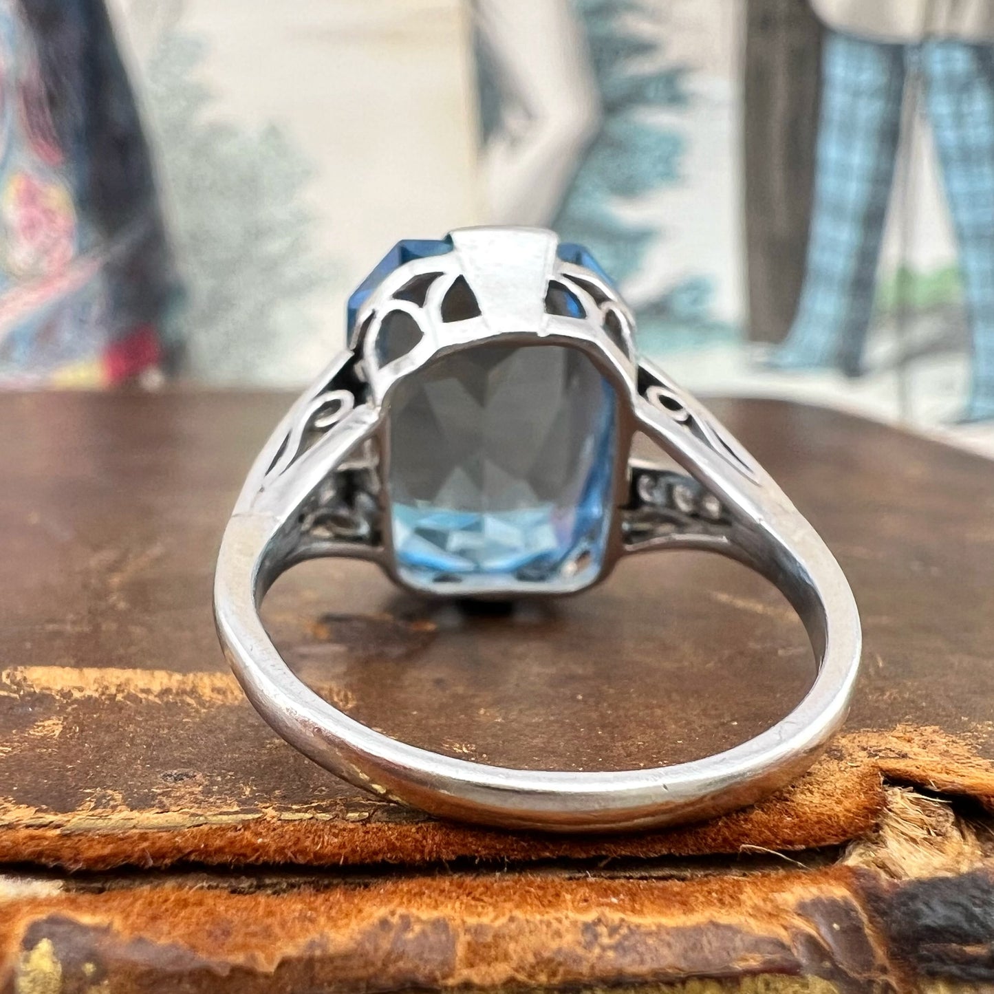 Anello Art Déco con acquamarina – Europa, circa 1930