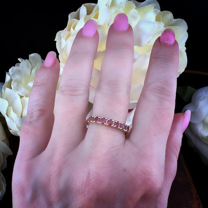 Anello Riviera Vintage con Granati - Birmingham