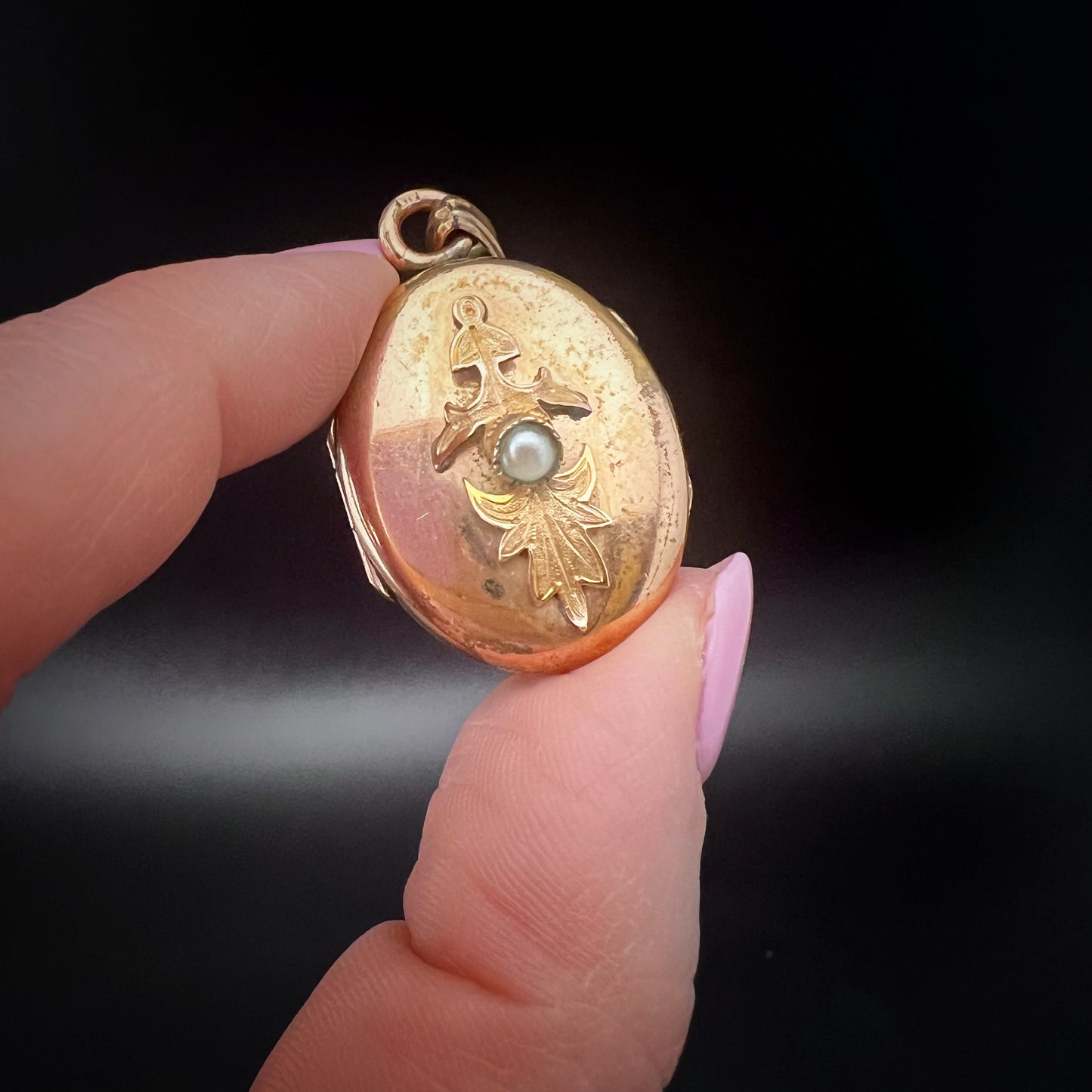 Antico locket - medaglione in oro 9 ct epoca vittoriana