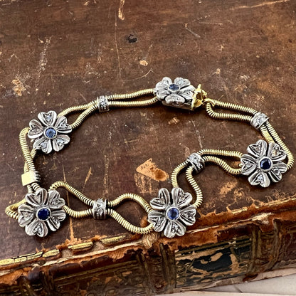 Bracciale Sandi con zaffiri e rose di diamante – Padova, anni ’80
