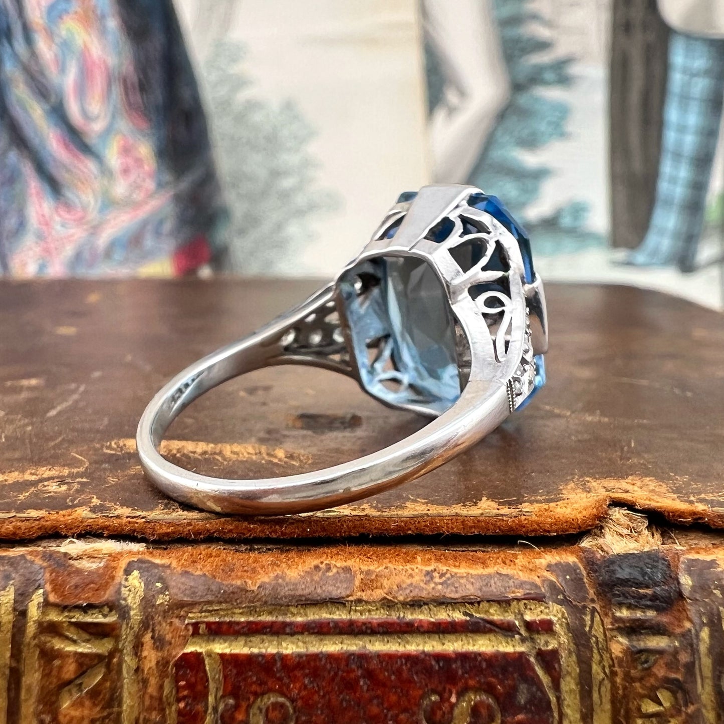 Anello Art Déco con acquamarina – Europa, circa 1930