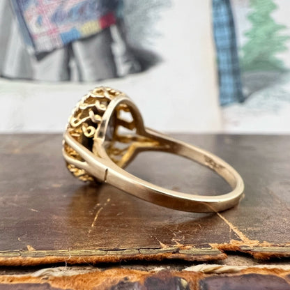Anello vintage londinese con quarzo fumé – 1975