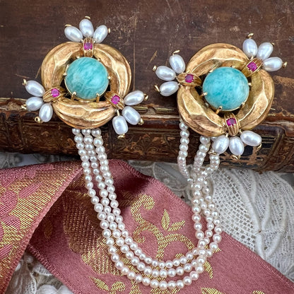 Spille Gemelle in oro 18K anni ’50-’60