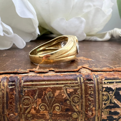 Anello in oro 18 ct con smeraldo colombiano da 1 carato e diamanti per 0.80 ct