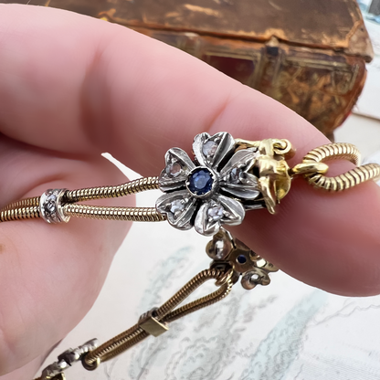 Bracciale Sandi con zaffiri e rose di diamante – Padova, anni ’80
