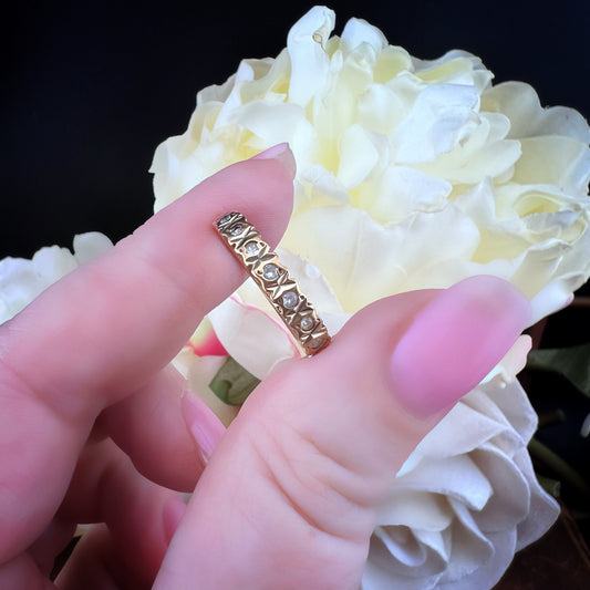 Anello in oro half eternity Birmingham 1976