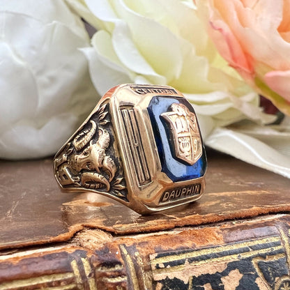 Anello in oro 10 k Class Ring Central Dauphin High School 1969