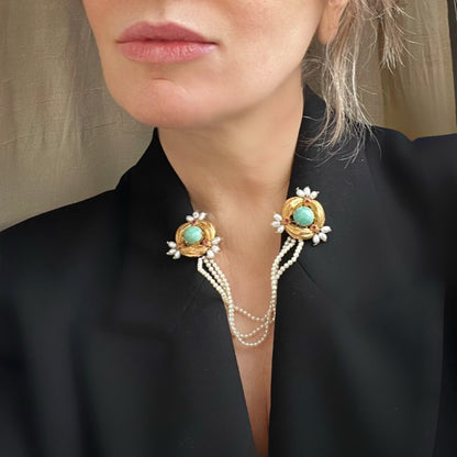 Spille Gemelle in oro 18K anni ’50-’60