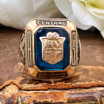 Anello in oro 10 k Class Ring Central Dauphin High School 1969