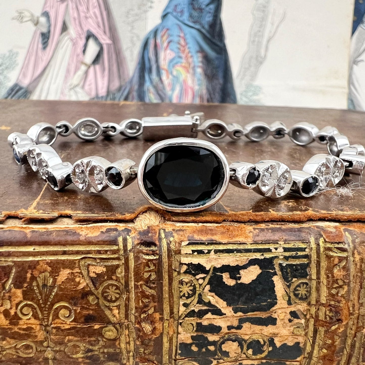 Bracciale con zaffiri australiani e diamanti – Italia, anni ’80