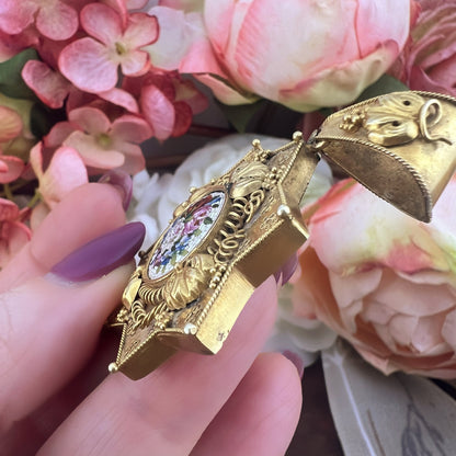 Raro pendente in oro porta ritratti a forma di stella - Venezia ‘800