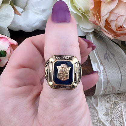 Anello in oro 10 k Class Ring Central Dauphin High School 1969