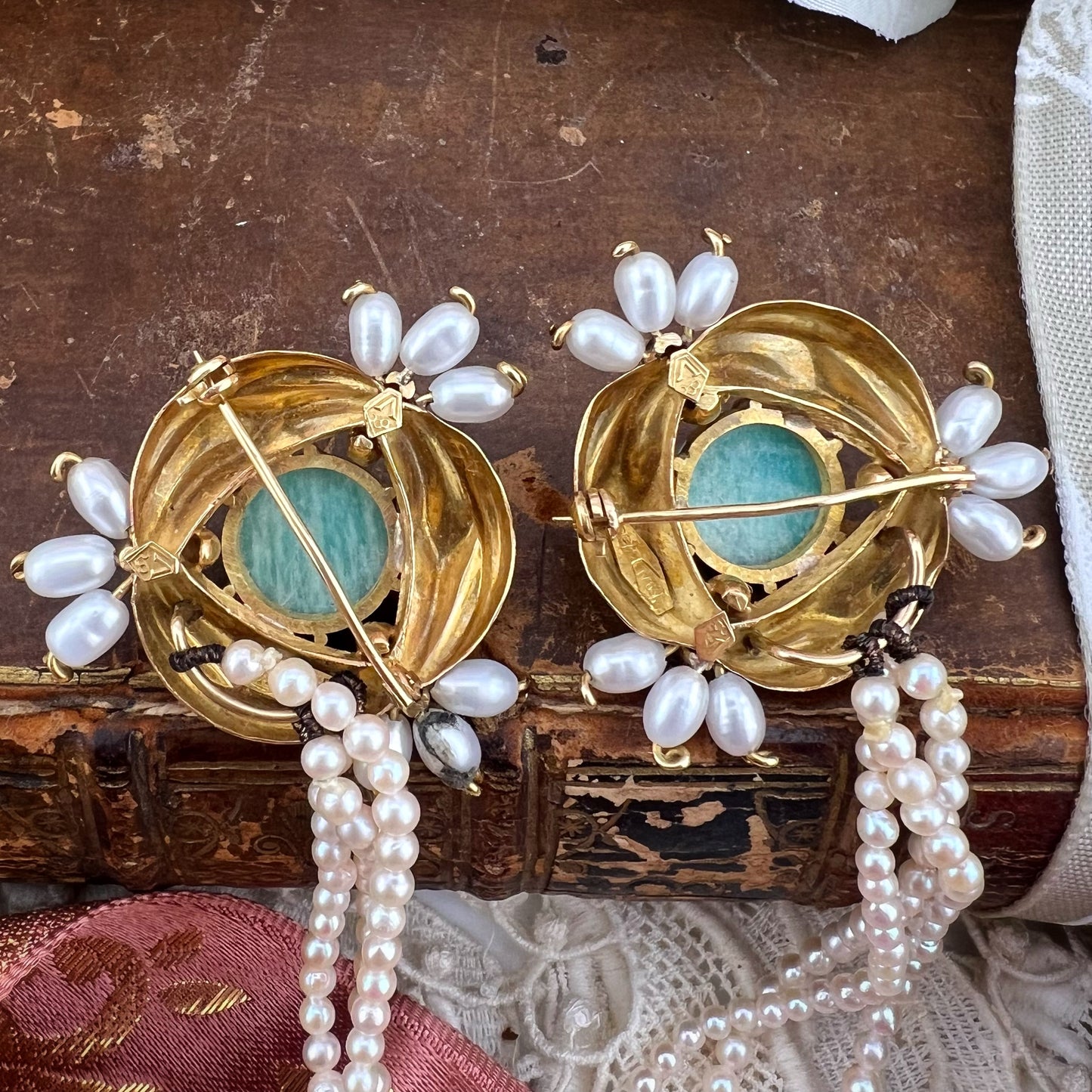 Spille Gemelle in oro 18K anni ’50-’60