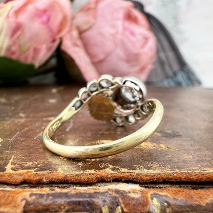 Anello Toi et Moi con perla naturale e diamante – Italia, circa 1900-1920