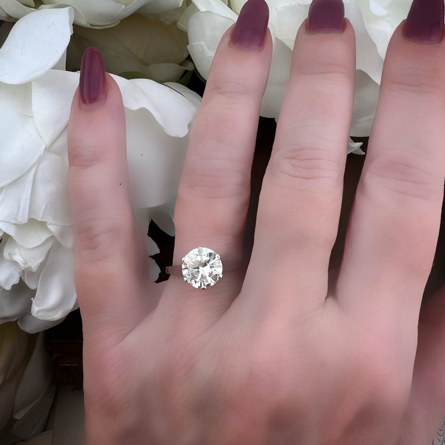 Anello Solitario in Platino con Diamante Naturale 2.30 ct– Italia, 1941 - certificazione IGI HRD