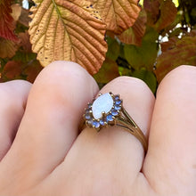 Carica l&#39;immagine nel visualizzatore di Gallery, Anello con opale a marquise e tanzaniti
