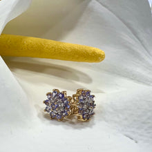 Carica l&#39;immagine nel visualizzatore di Gallery, Orecchini a fiore di tanzaniti e diamanti
