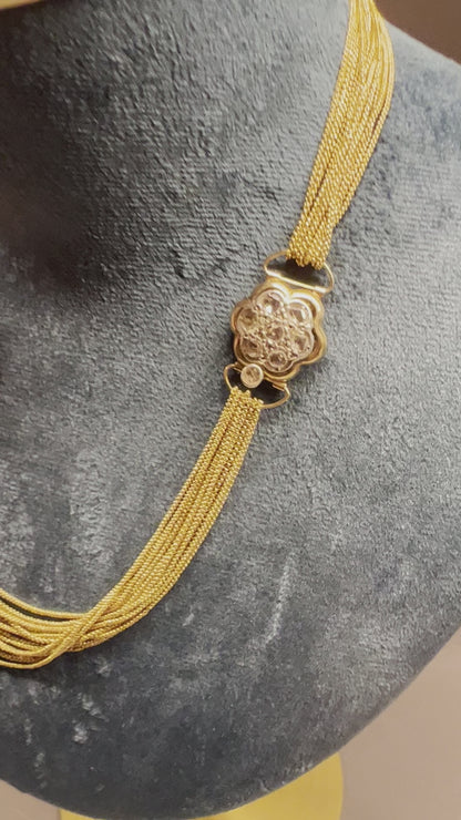 Collana veneziana del 1700 con catena Manin di metri 6,37 in oro 22 carati