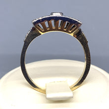 Carica l&#39;immagine nel visualizzatore di Gallery, Anello vintage con smeraldo e brillanti
