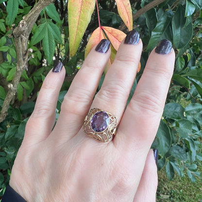 Anello con zaffiro viola anni ‘40