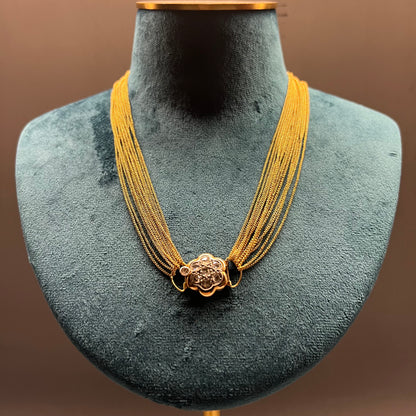 Collana veneziana del 1700 con catena Manin di metri 6,37 in oro 22 carati