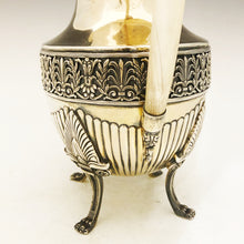 Carica l&#39;immagine nel visualizzatore di Gallery, Importante set da caffè in argento e avorio con lattiera e zuccheriera con coperchio. Italia fine ‘800
