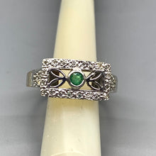 Carica l&#39;immagine nel visualizzatore di Gallery, Anello vintage con smeraldo e brillanti

