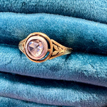Carica l&#39;immagine nel visualizzatore di Gallery, Anello antico in oro 18 carati con diamante a rosa
